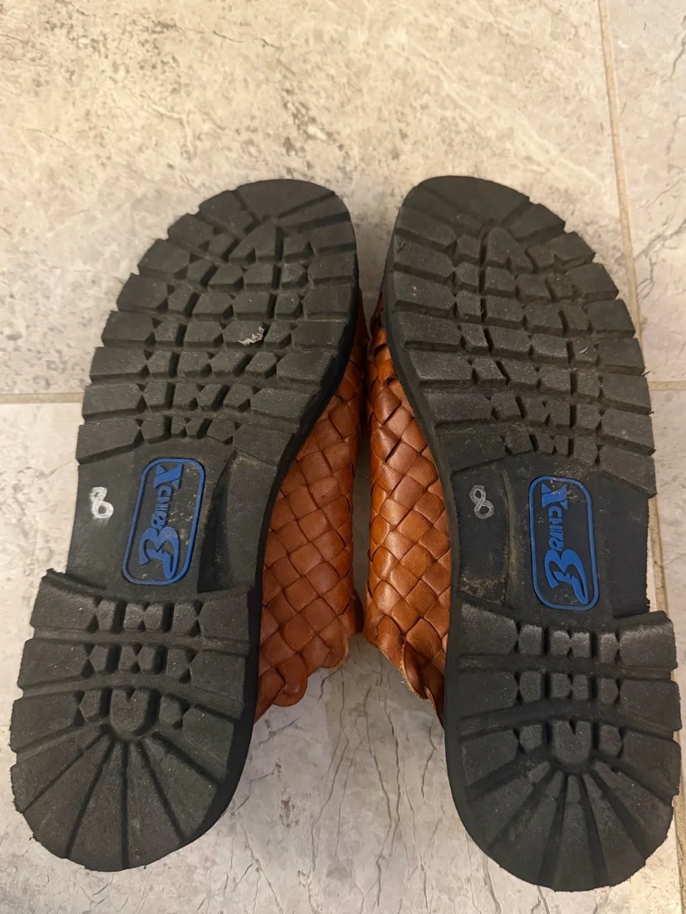 Brand X Handmade Mexico Woven Leather Huarache Slide Sandals Women’s 9